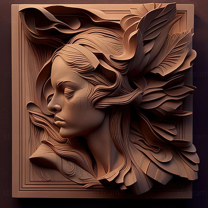 3D модель Мишель Мюррей, американская художница. (STL)